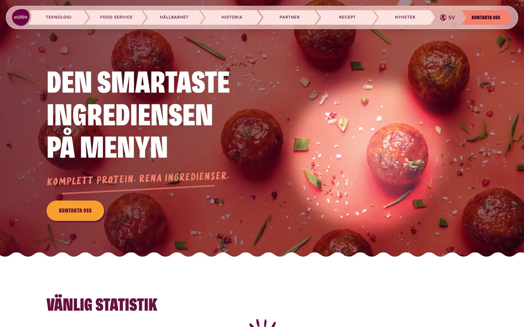 Millow — A living website for Sweden's fermented oat protein platform